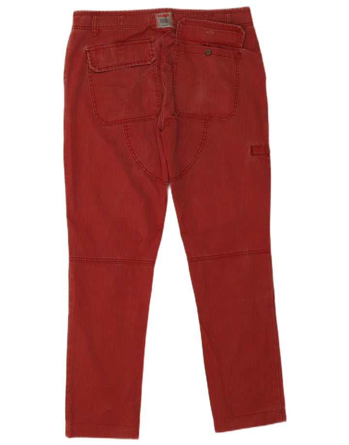 Calça Slam Mens Slim Cargo Grande W34 L30 Algodão Vermelho