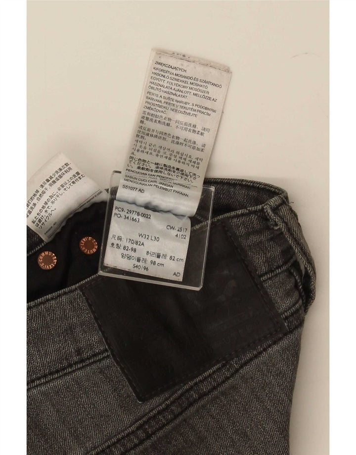 Levi's Mens Slim Jeans W32 L30 Cinza Algodão