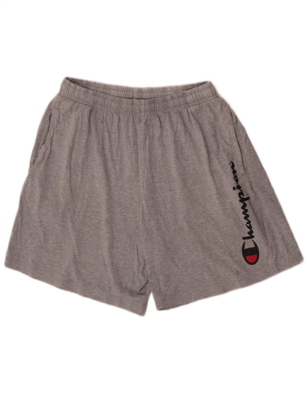Shorts esportivos Champion masculino gráfico regular pequeno algodão cinza