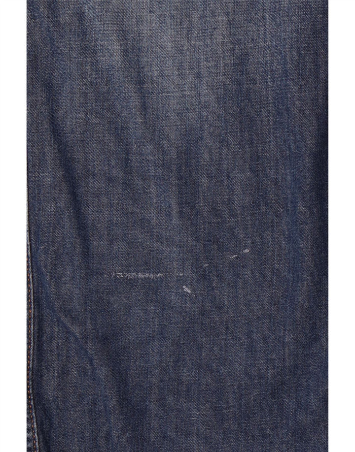 Camisa jeans masculina Timberland Slim Fit grande algodão azul