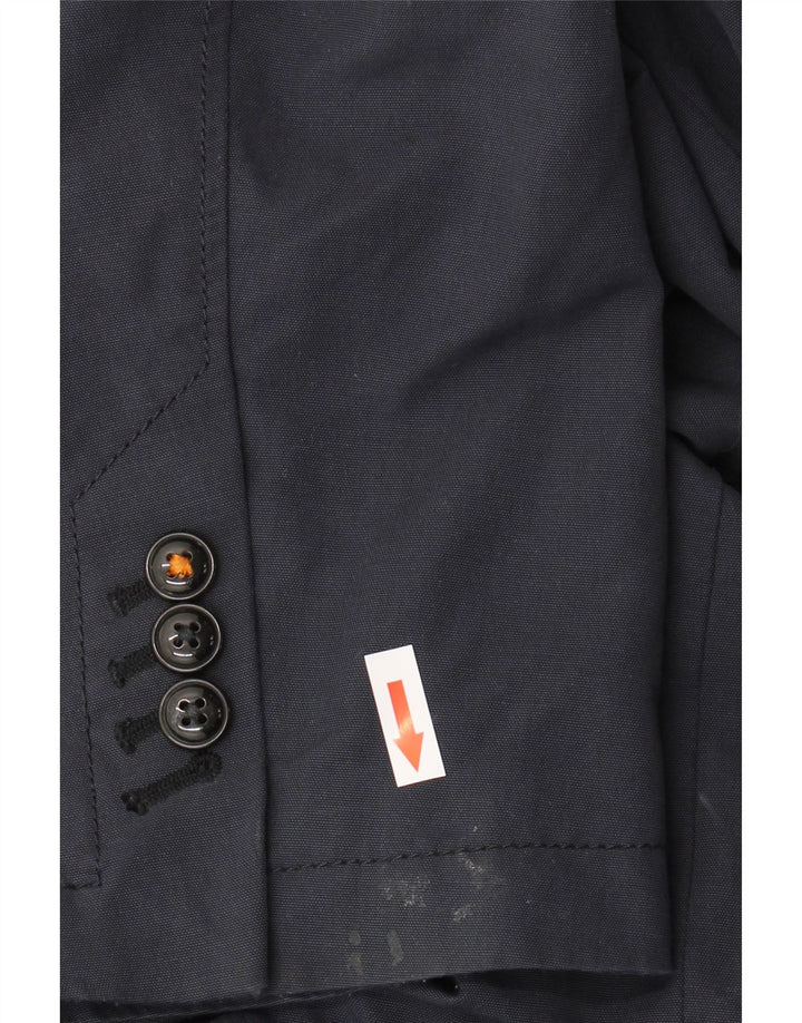 Jaqueta blazer masculina Hugo Boss com 2 botões EU 54 2XL algodão azul marinho