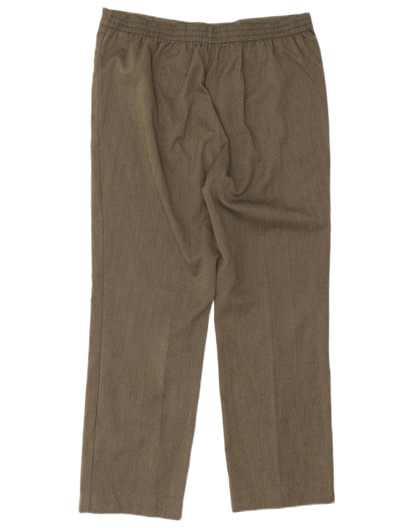 Calças cortadas femininas Marks & Spencer Reino Unido 14 Grande W32 L26 Caqui