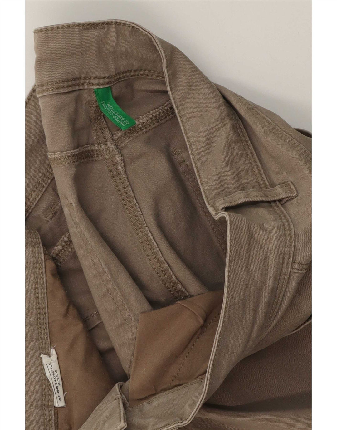 Calça feminina casual slim Benetton W30 L30 bege