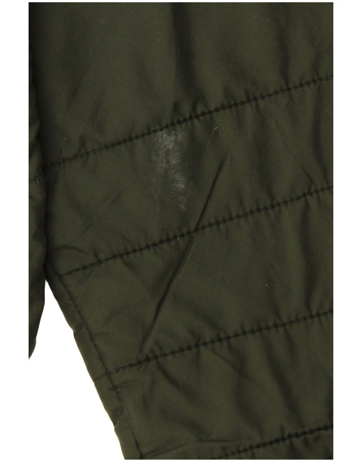 Jaqueta masculina acolchoada com capuz Jack & Jones UK 42 XL poliéster verde