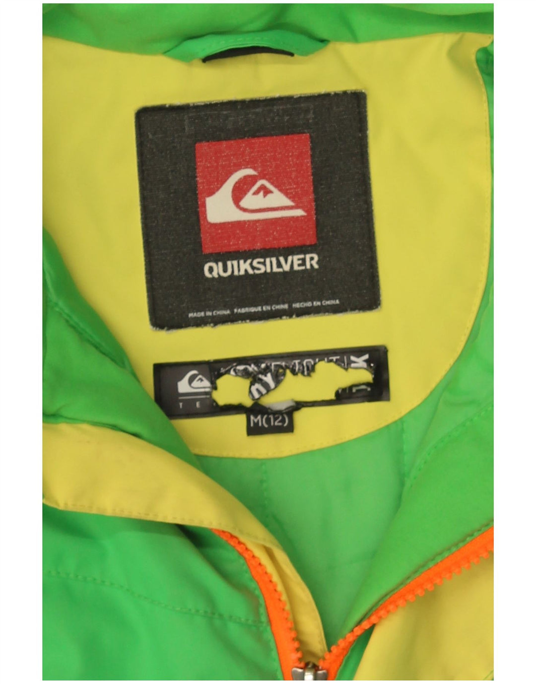 Jaqueta corta-vento Quiksilver Boys 11-12 anos verde médio Colourblock