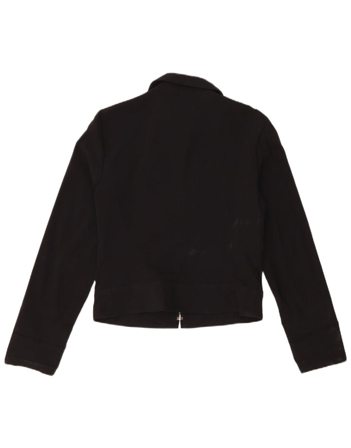 Jaqueta bomber feminina Zara Reino Unido 14 grande viscose preta