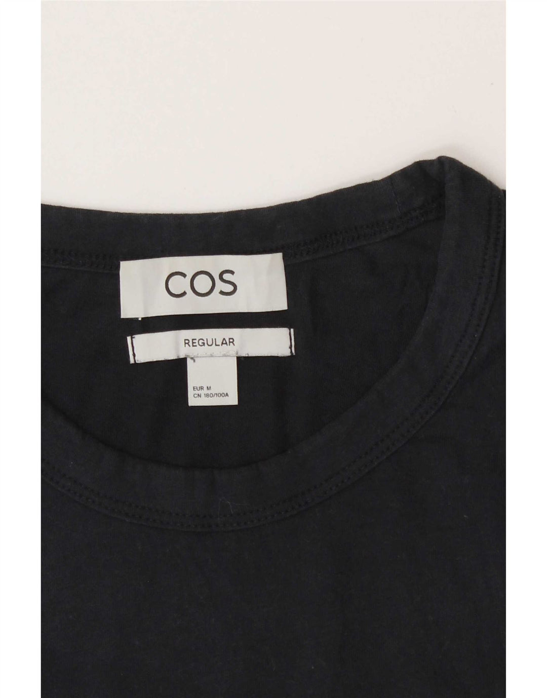 Cos Mens Camiseta Regular Top Médio Azul Marinho