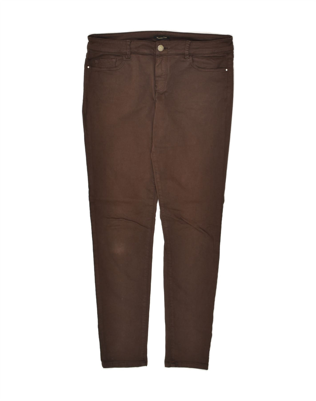 MASSIMO DUTTI Womens Skinny Casual Trousers EU 42 Large W32 L30 Brown | Vintage Massimo Dutti | Thrift | Second-Hand Massimo Dutti | Used Clothing | Messina Hembry 