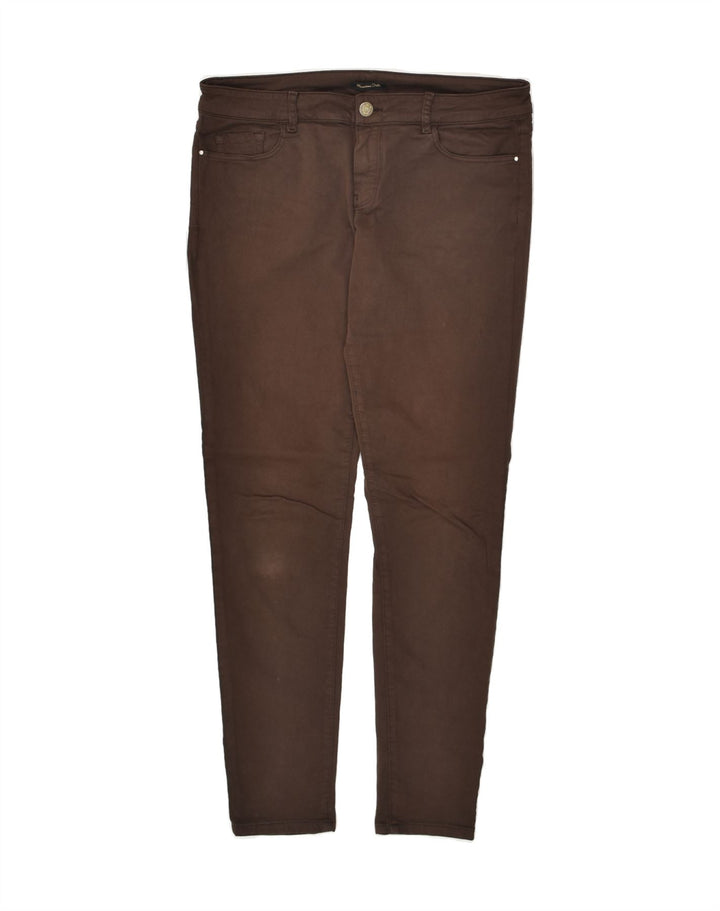 MASSIMO DUTTI Womens Skinny Casual Trousers EU 42 Large W32 L30 Brown | Vintage Massimo Dutti | Thrift | Second-Hand Massimo Dutti | Used Clothing | Messina Hembry 