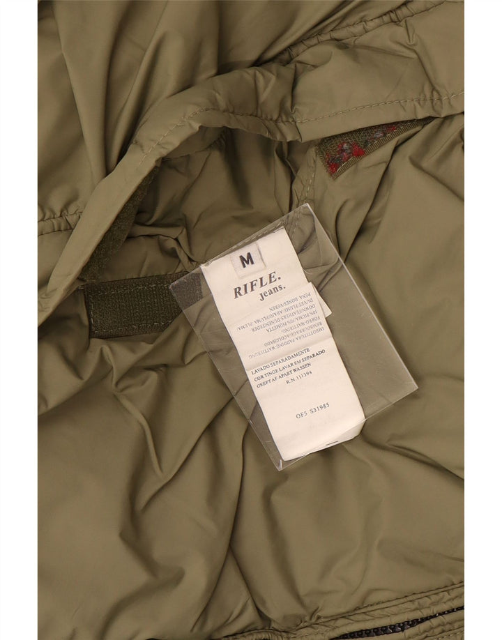 Jaqueta acolchoada reversível masculina Rifle UK 38 poliamida preta média