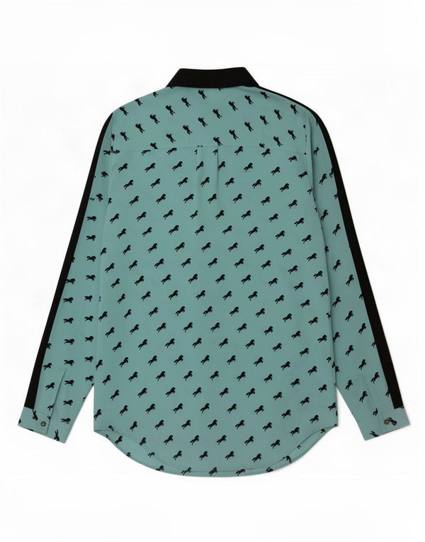 Blusa feminina Marks & Spencer com ajuste solto Reino Unido 8 pequena turquesa