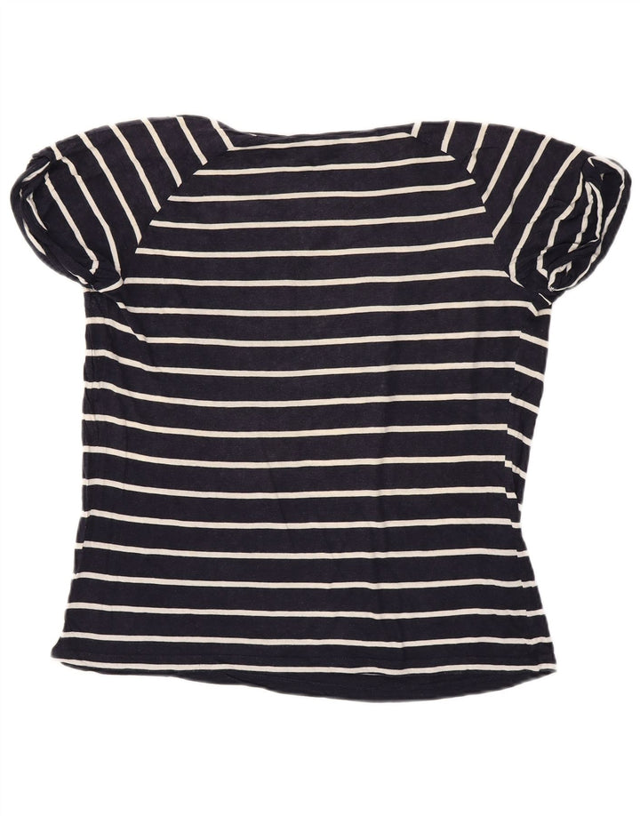 Camiseta feminina TOMMY HILFIGER UK 14 médio listrado azul marinho