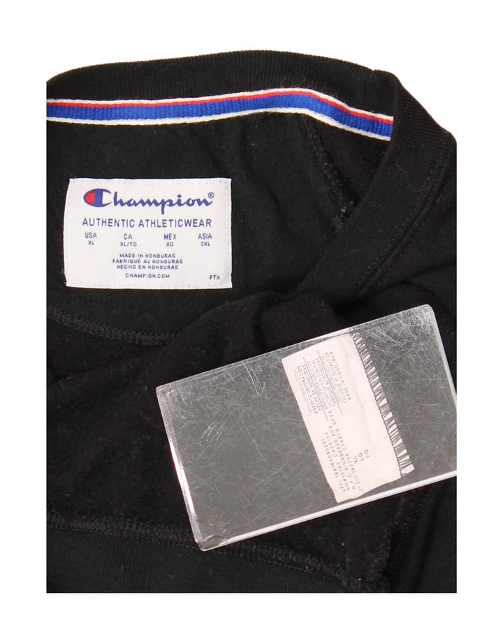 CHAMPION Suéter gráfico feminino com capuz UK 18 XL preto poliéster