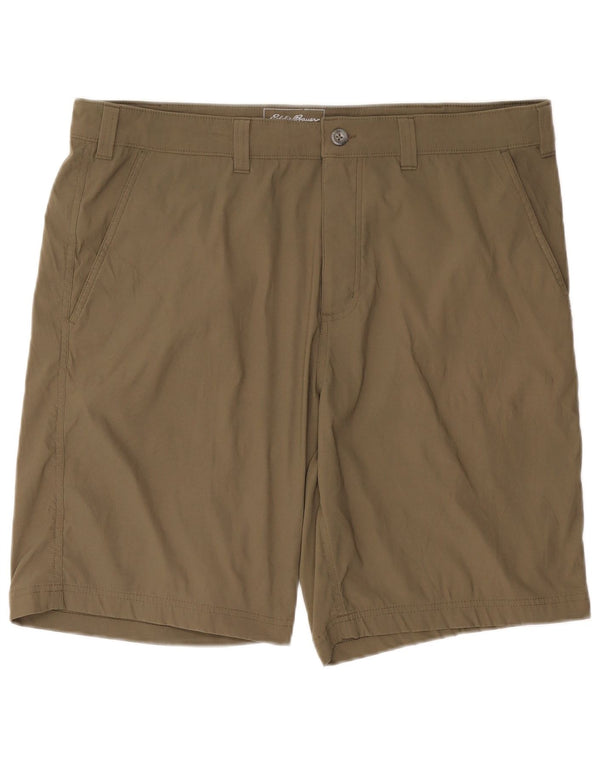EDDIE BAUER Mens Chino Shorts W40 XL Cáqui Nylon