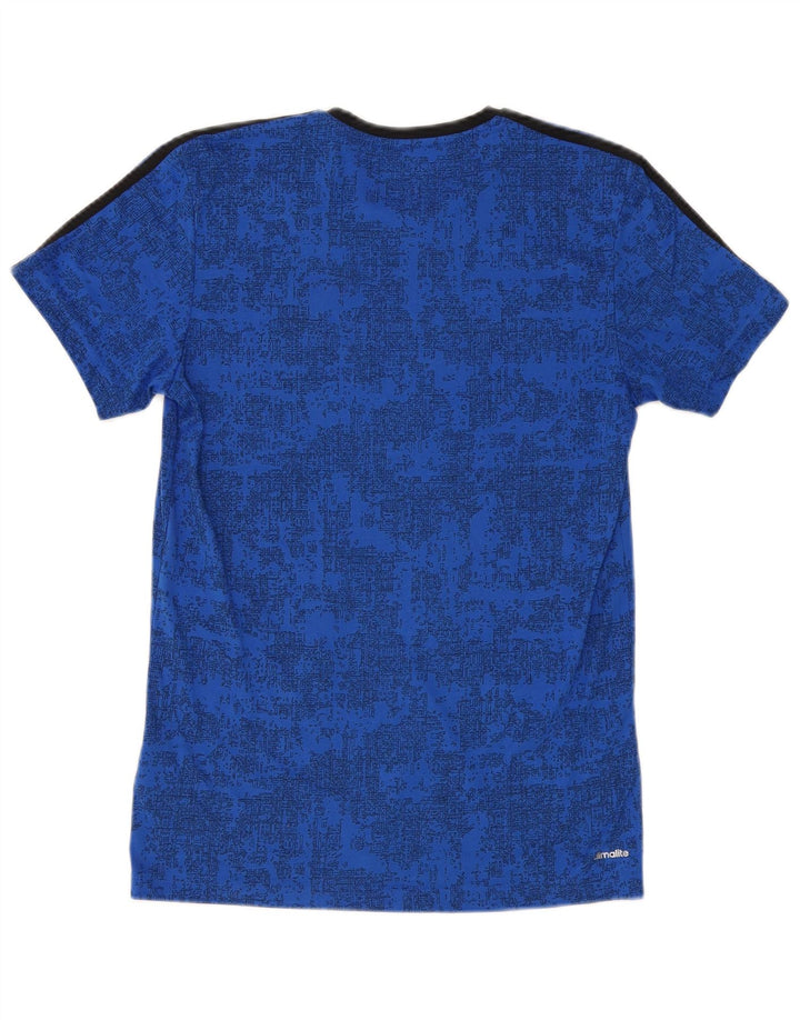 Camiseta Adidas Masculina Climalite Top Médio Azul Camuflado Poliéster