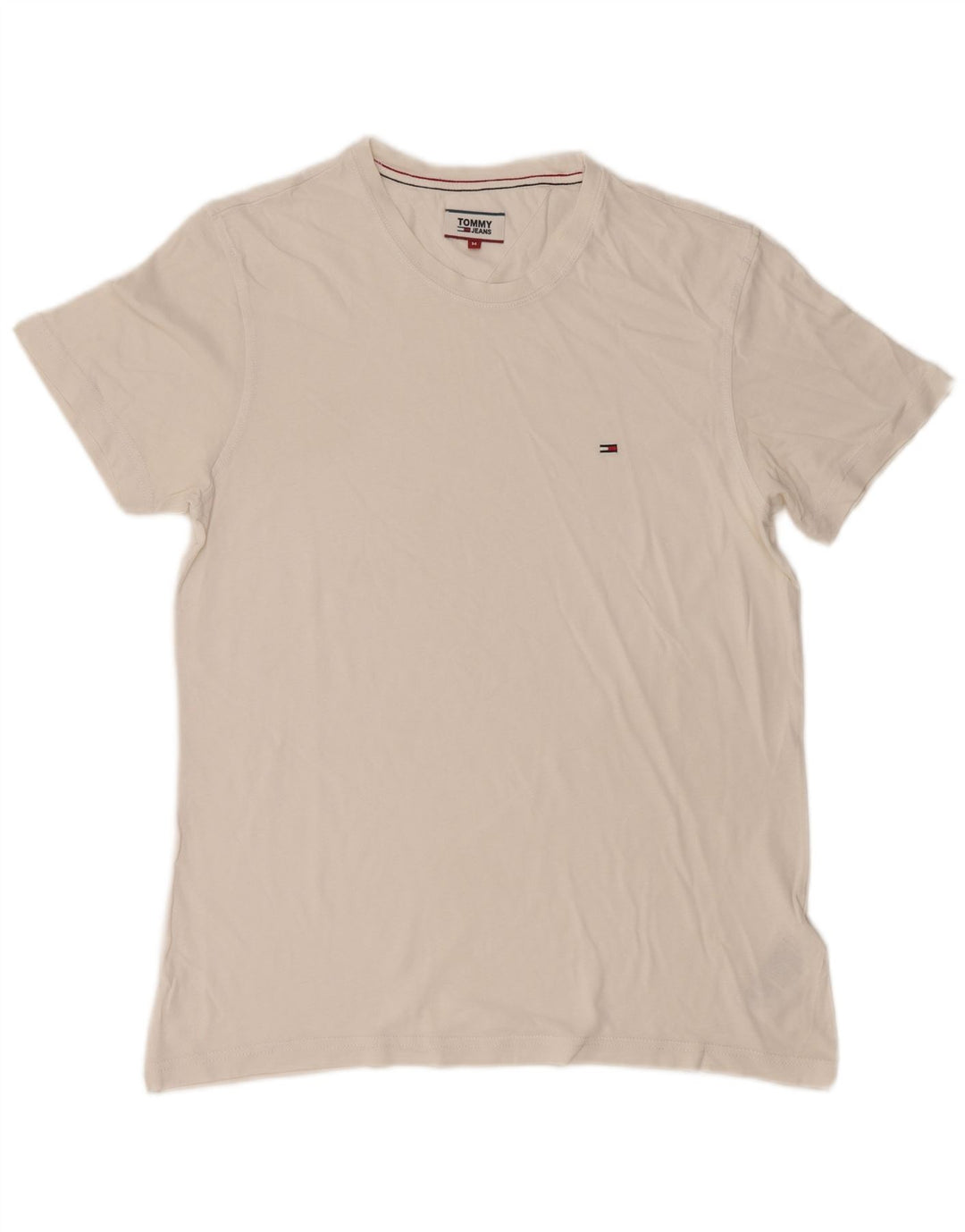 Camiseta masculina Tommy Hilfiger Top médio algodão branco
