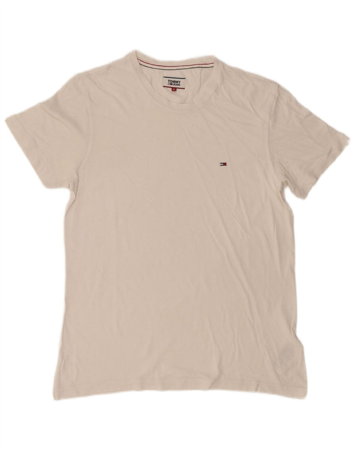 Camiseta masculina Tommy Hilfiger Top médio algodão branco