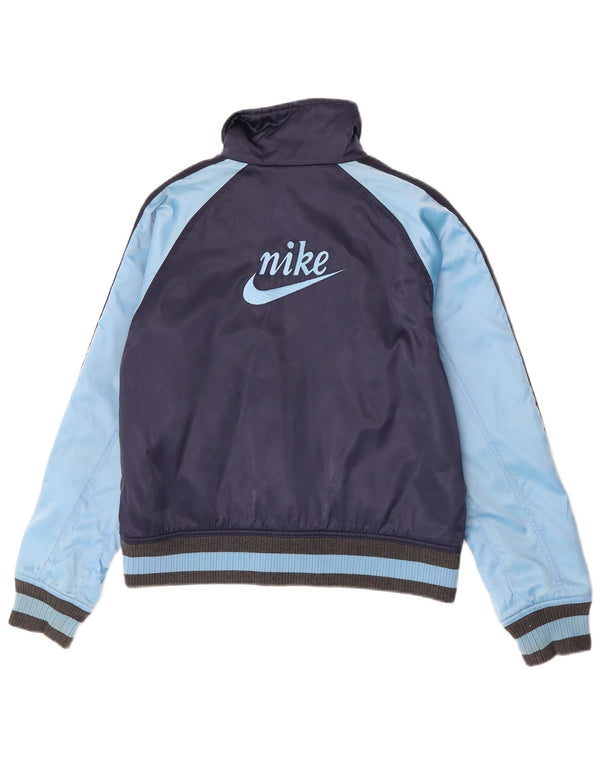 Jaqueta bomber feminina Nike UK 10/12 médio azul marinho colorblock esportivo