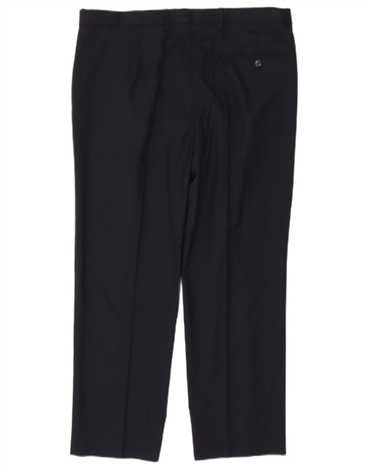 Calça masculina MARKS & SPENCER com ajuste regular W36 L29 azul marinho