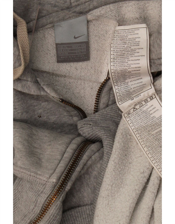 Suéter masculino NIKE com capuz e zíper XL cinza algodão
