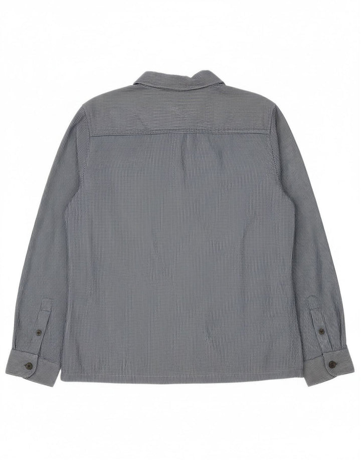 Camisa masculina French Connection pequena risca de giz azul marinho