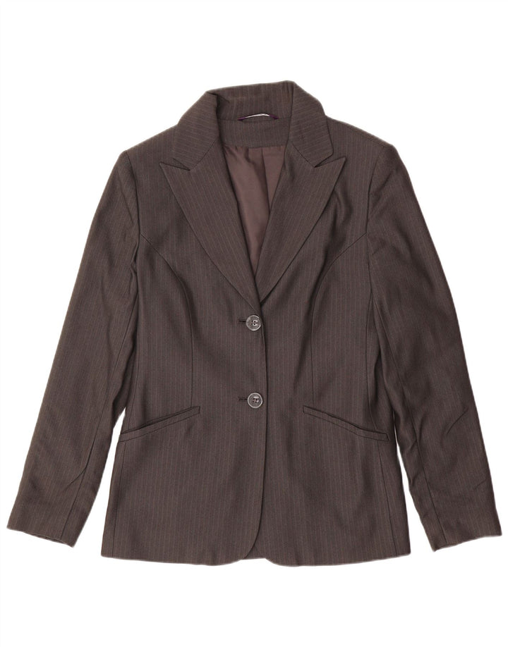 YESSICA Womens 2 Button Blazer Jacket EU 36 Small Grey Herringbone Viscose