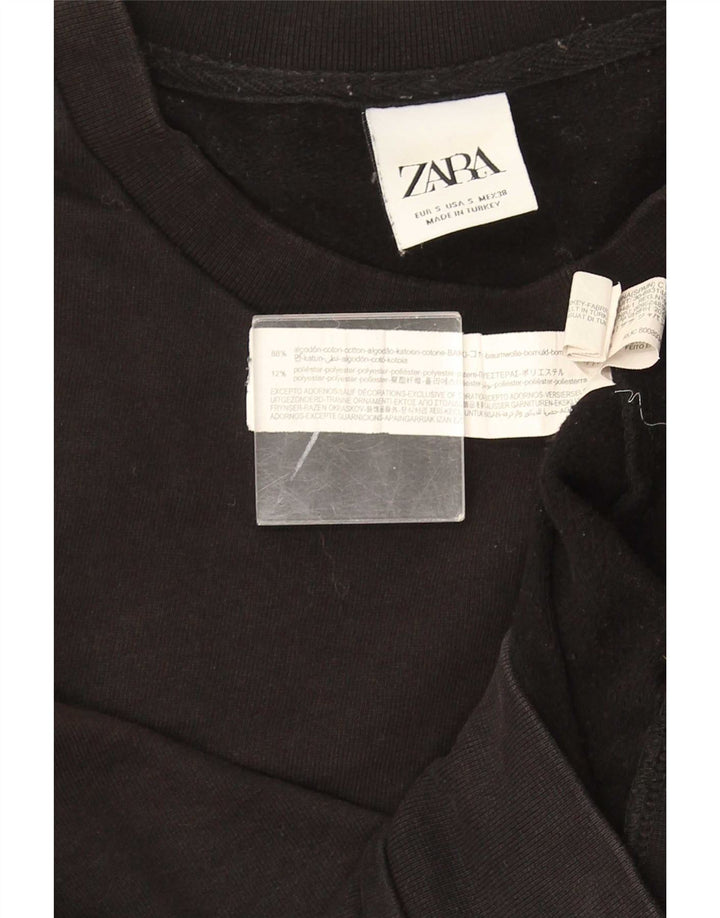 Zara Moletom Masculino Jumper Pequeno Algodão Preto