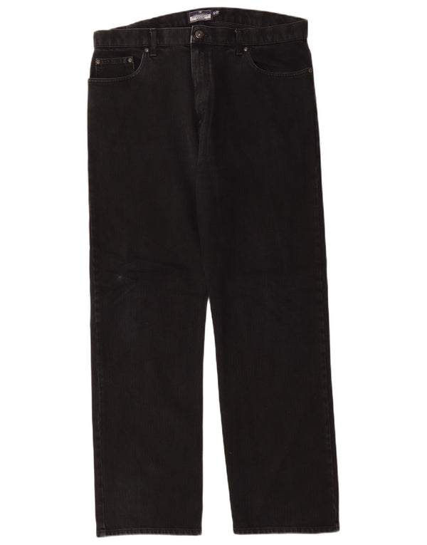 Marks & Spencer Mens Blue Harbour Straight Jeans W36 L31 Black Cotton