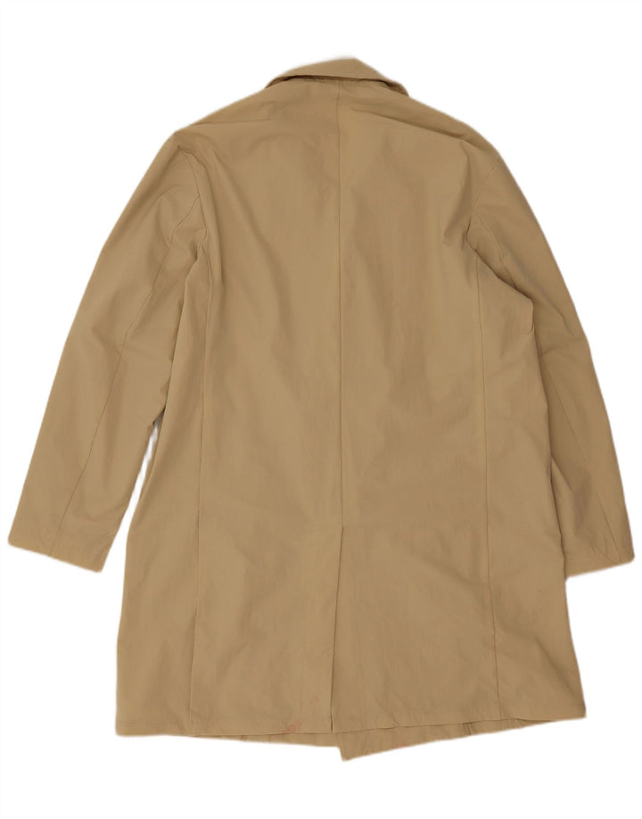 Casaco masculino Zara com peito duplo UK 40 grande poliamida bege