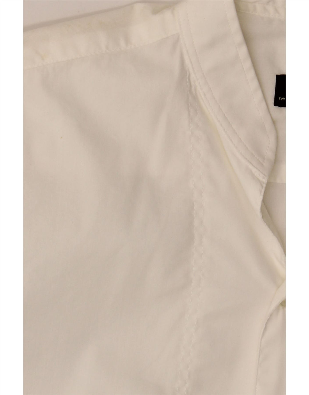 Camisa masculina ZARA Super Slim Fit médio algodão branco