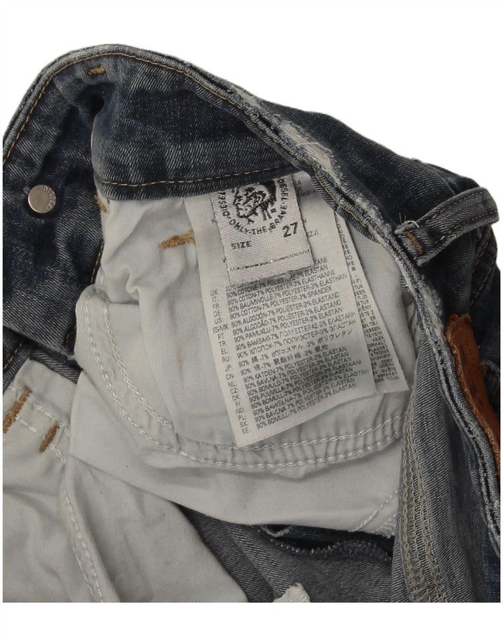 Jeans retos femininos Diesel W27 L30 algodão azul