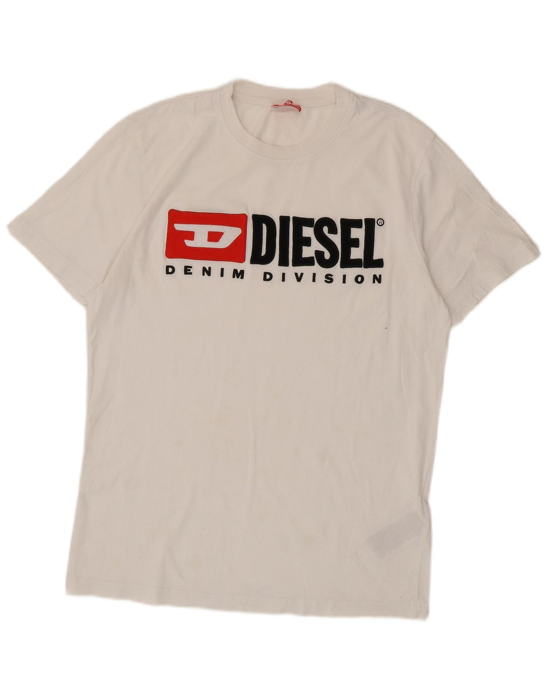Diesel Mens Graphic T-Shirt Top XL Algodão Branco