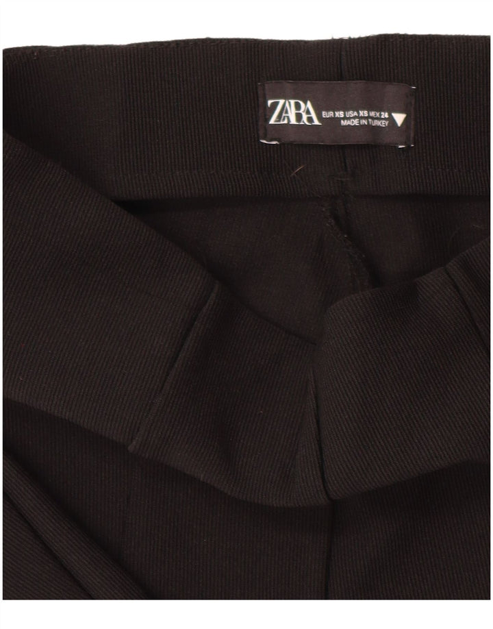 Zara Leggings Flare Mulher UK 6 XS Preto