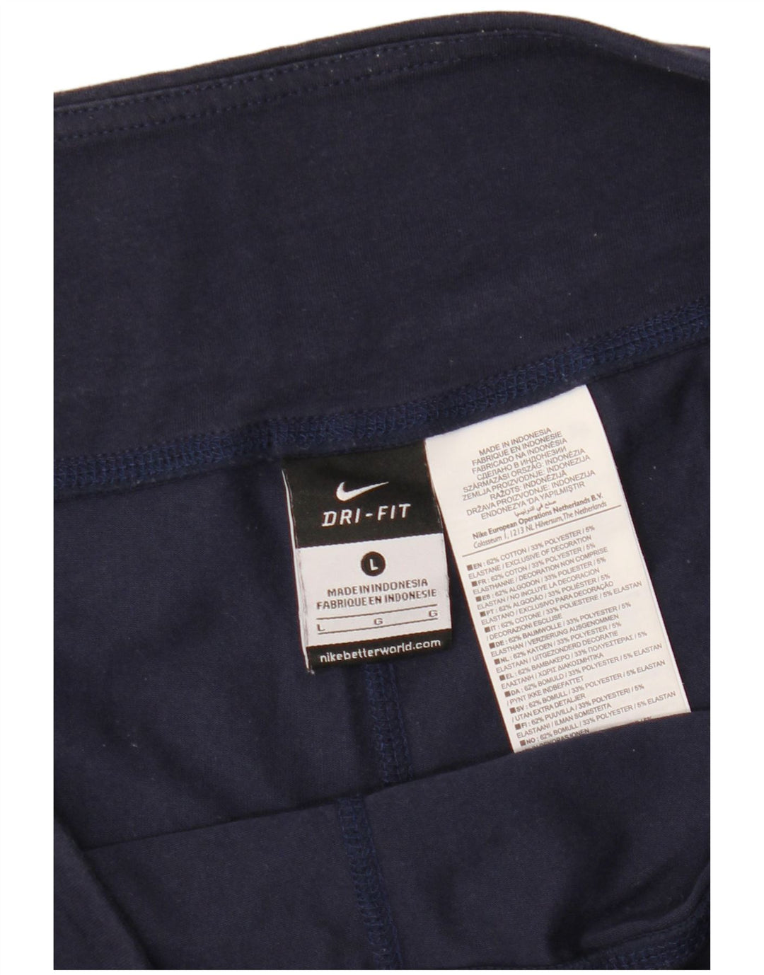 NIKE Womens Dri Fit Graphic Bermuda Sport Shorts Reino Unido 16 Grande Azul Marinho