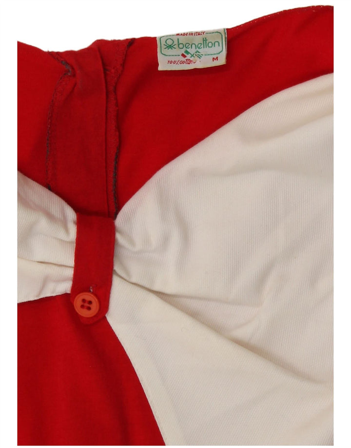Blusa feminina Benetton UK 14 Medium Red Colourblock