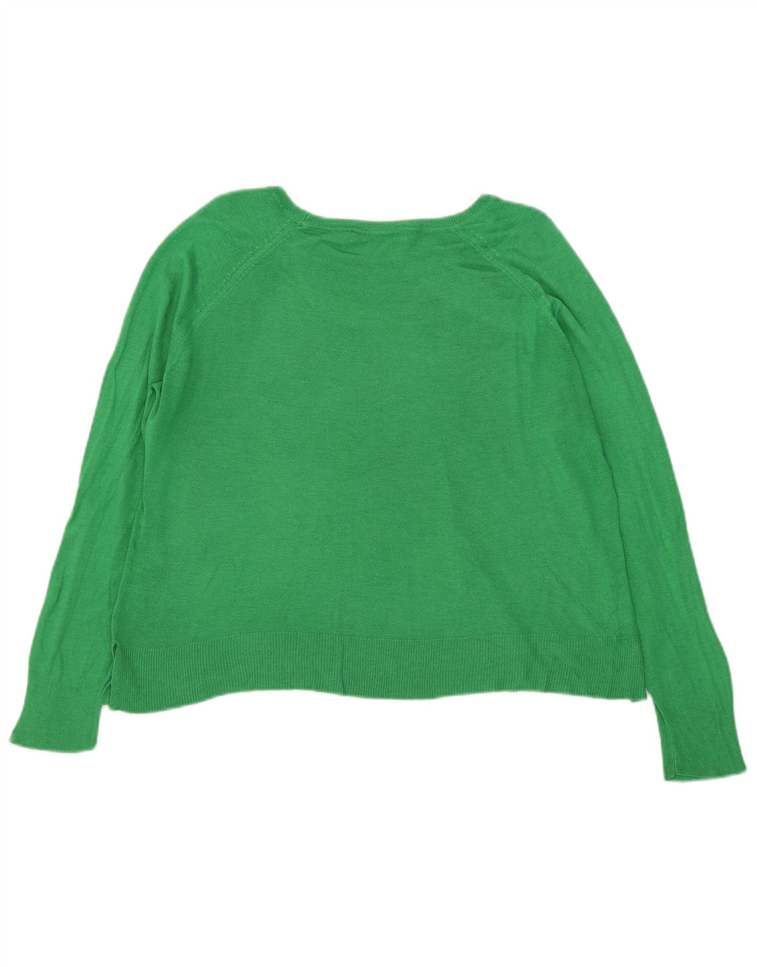 Zara Suéter feminino oversized com gola canoa Reino Unido 14 viscose verde médio