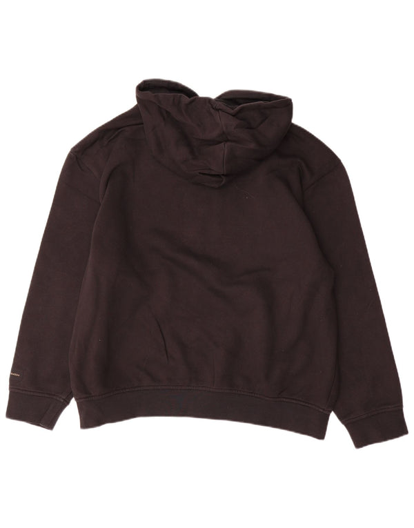 Adidas feminino gráfico oversized moletom com capuz UK 6 XS algodão preto