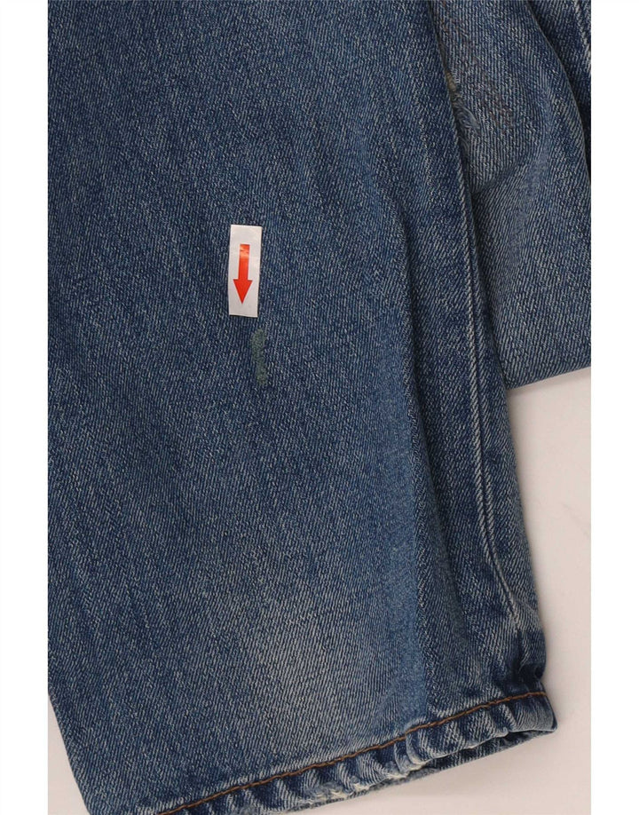 Calça jeans slim masculina Fat Face desgastada W32 L33 algodão azul