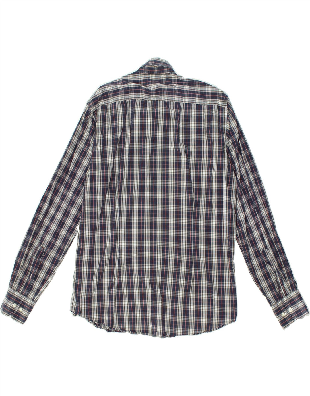 DACK'S Mens Slim Fit Shirt Large Navy Blue Check Cotton | Vintage Dack's | Thrift | Second-Hand Dack's | Used Clothing | Messina Hembry 