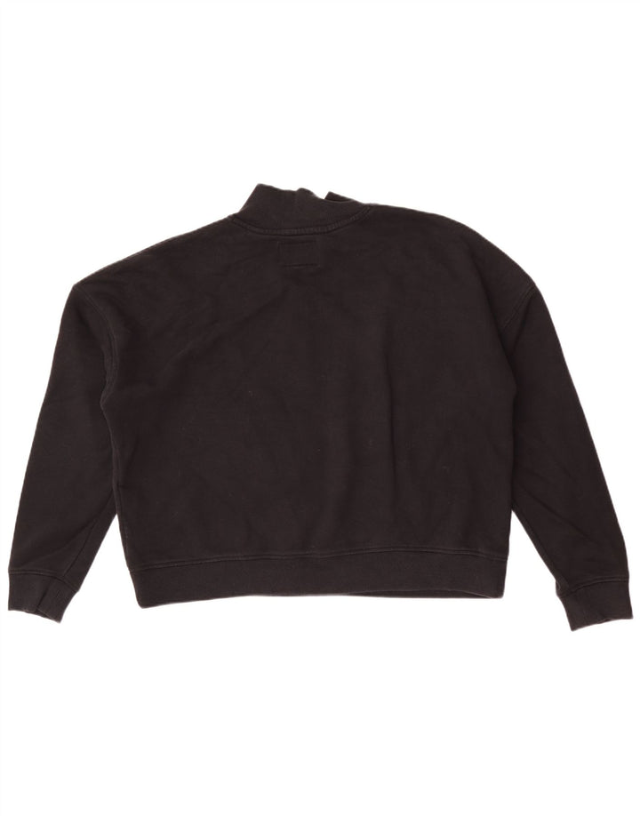 Jack Wills moletom feminino oversized com estampa gráfica Reino Unido 16 grande preto