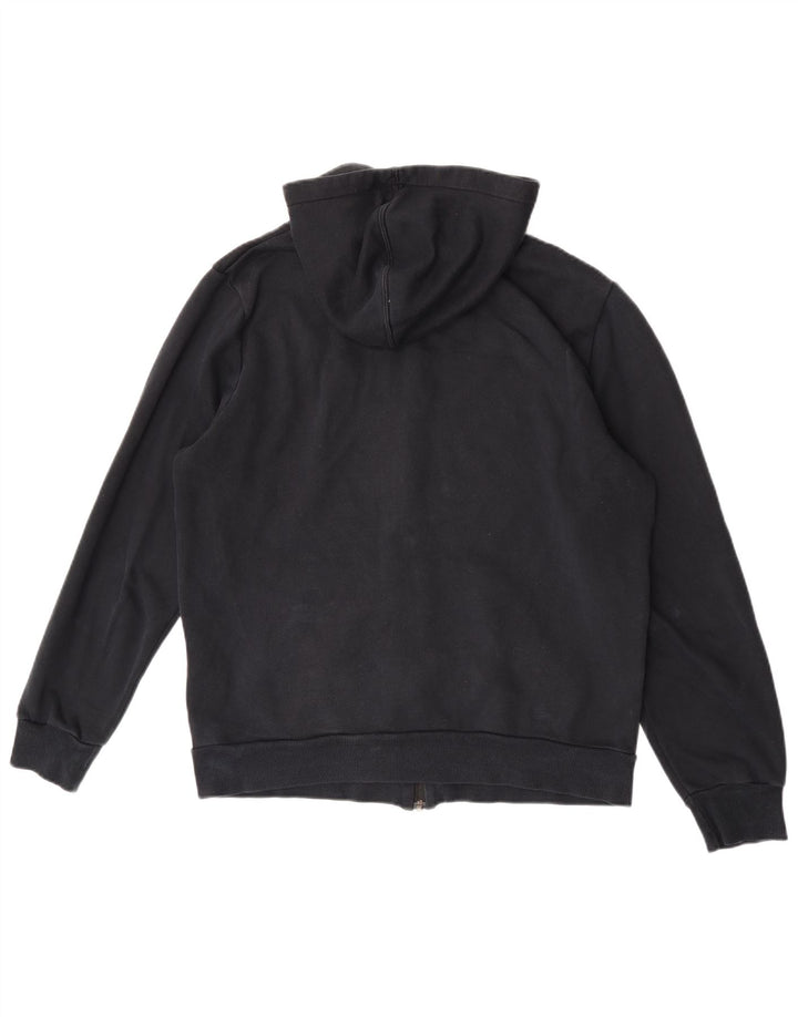Suéter Puma masculino com capuz e zíper médio preto algodão