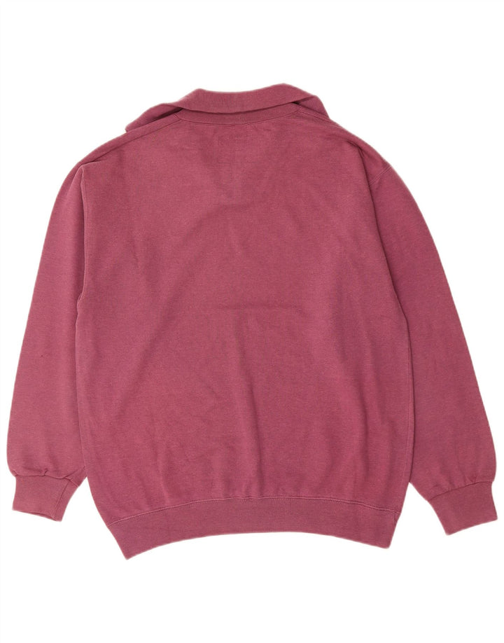 CHAMPION Suéter masculino com zíper e gola média rosa