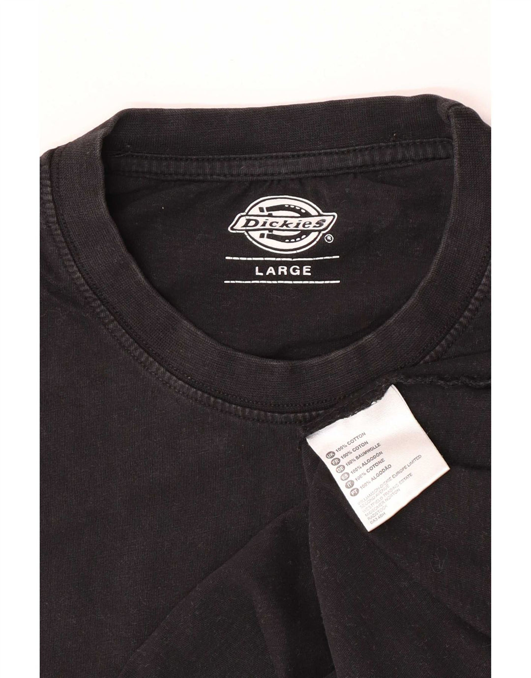 Camiseta masculina Dickies top grande de algodão preto