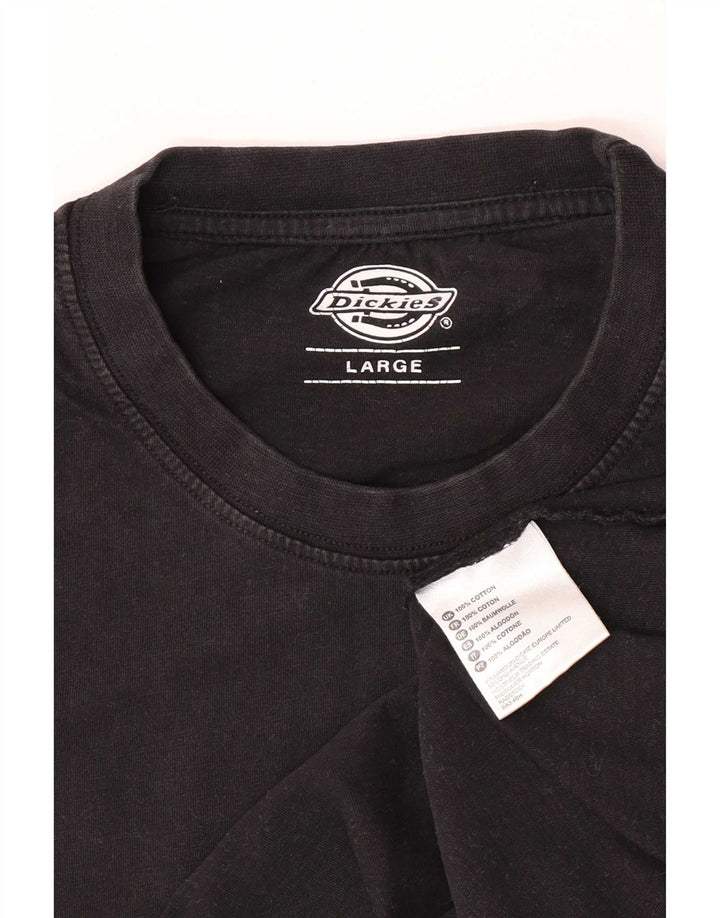 Camiseta masculina Dickies top grande de algodão preto