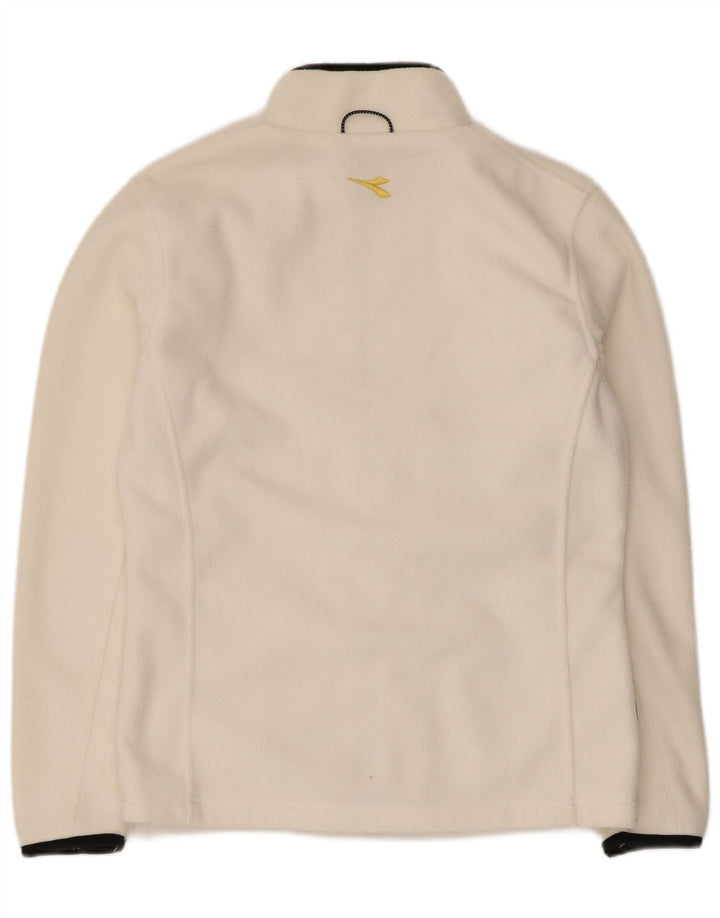 Jaqueta de lã feminina Diadora UK 14 poliéster branco médio