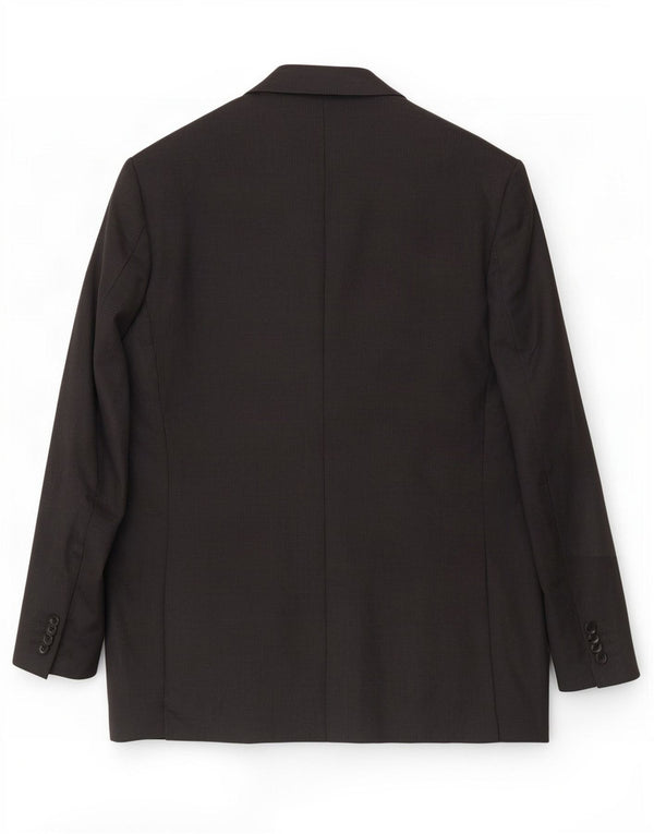 Jaqueta blazer masculina de 2 botões Loro Piana IT 48 lã virgem preta média