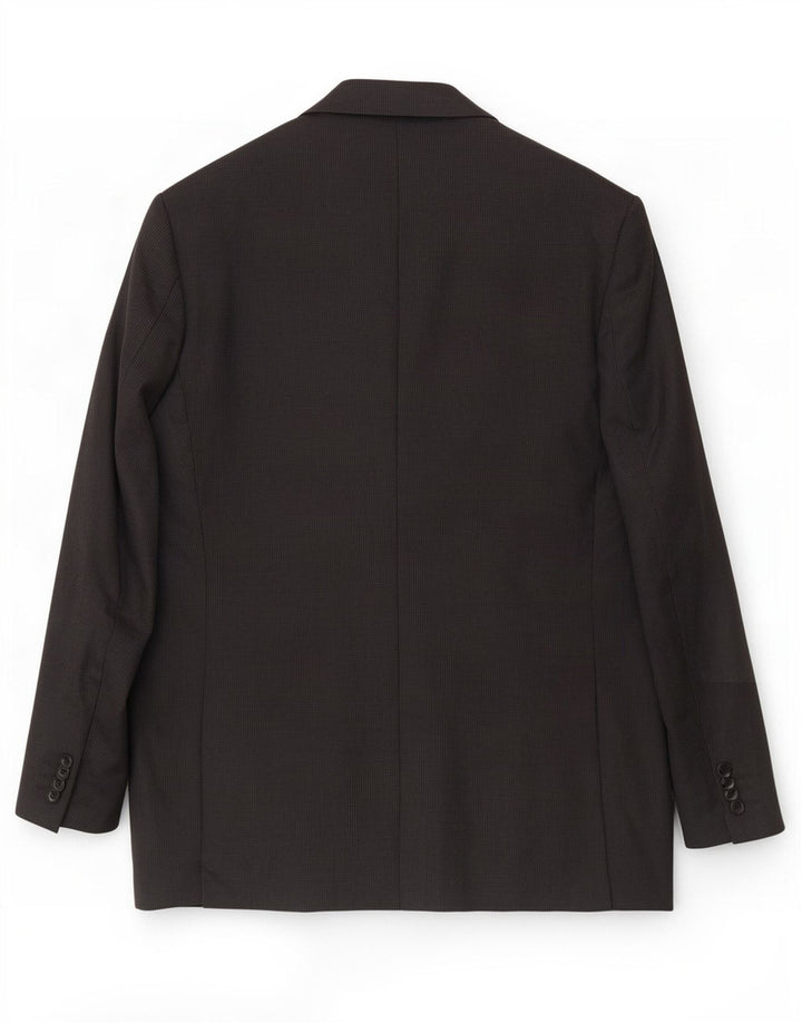 Jaqueta blazer masculina de 2 botões Loro Piana IT 48 lã virgem preta média
