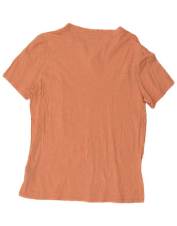 Camiseta feminina Calvin Klein de manga curta com estampa gráfica, 12 médio laranja