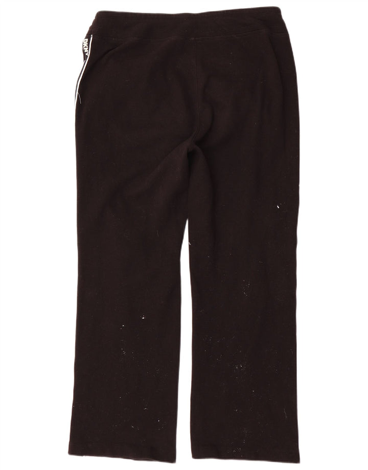 Calça esportiva feminina Dkny UK 14 algodão preto médio