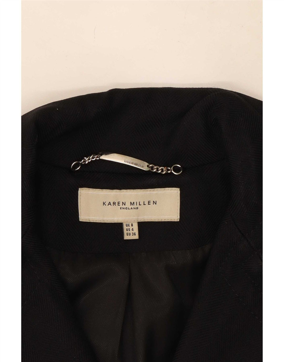Sobretudo feminino Karen Millen UK 8 pequeno lã preta